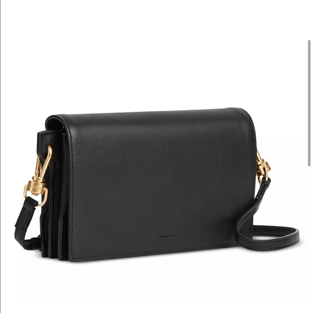 All Saints Gold Smith Leather Crossbody